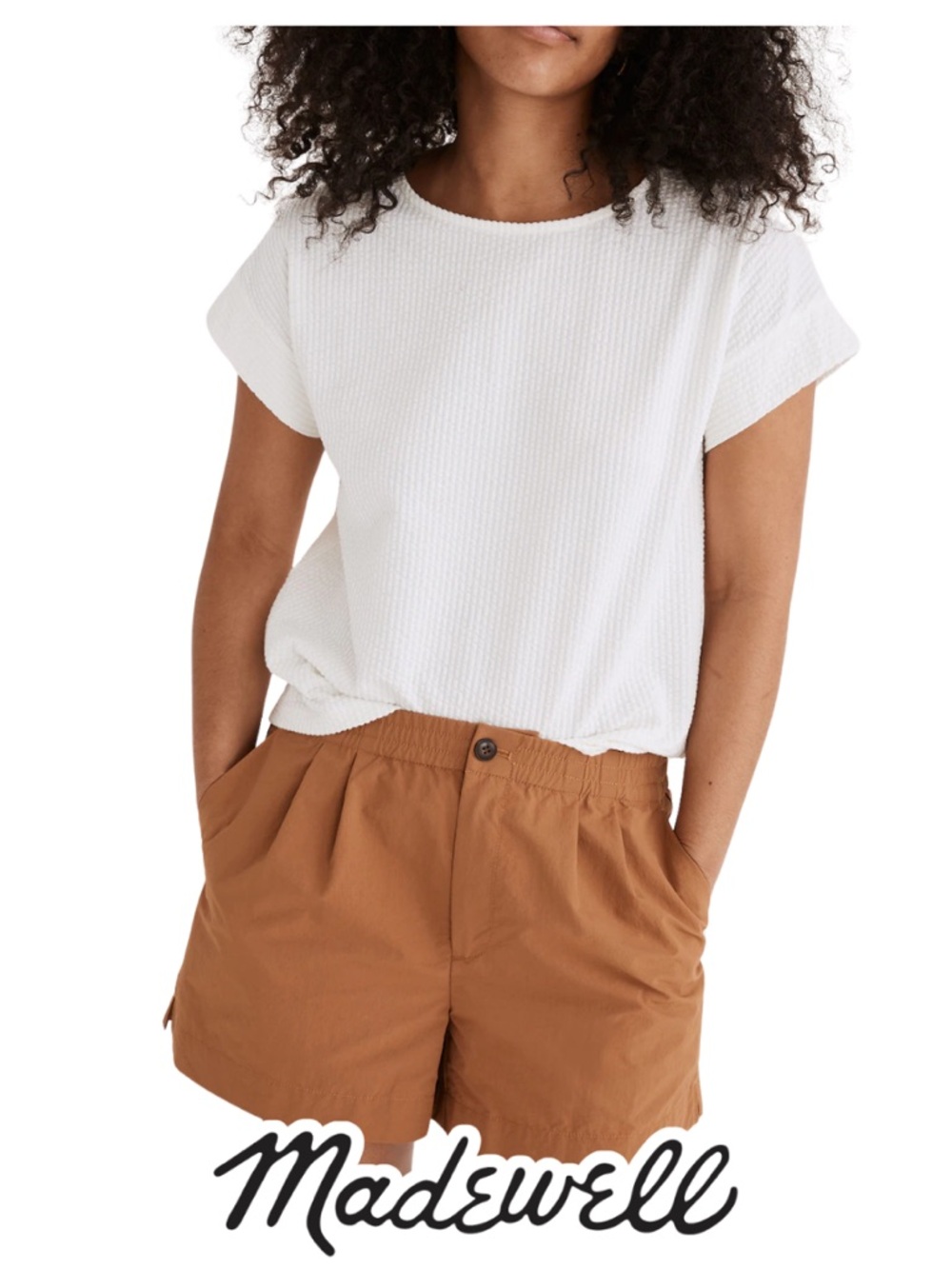 Madewell | Ripstop Track Shorts Warm Hickory Water-Resistant - Size S